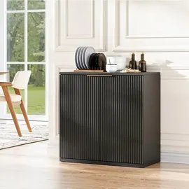 Okwish Sideboard 80 x 80 x 40 cm Schwarz