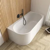 rivea Maila corner Eck-Badewanne für individuelle Ab- und Überlaufsysteme L: 166 B: 80 cm, Raumecke rechts, BR0078WH,