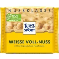 Ritter-Sport Tafelschokolade Weisse Voll-Nuss, 100g