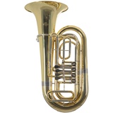 Roy Benson BBb-Tuba TB-202 (Professionelles Tiefblech-Instrument, mit Neusilber Mundrohr, 4 Zylinderventilen, Druckwerk mit Kugelgelenken, mit multifunktionalem Formetui)