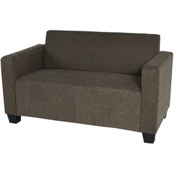 2er Sofa Couch Moncalieri Loungesofa Stoff/Textil ~ braun