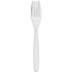 MONOUSO - Wiederverwendbare Gabel aus PS Transparent 18cm (480 Stück)