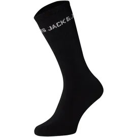 JACK & JONES JACK&JONES Kinder Tennissocken, 10er Pack - JACBASIC LOGO TENNISSOCK, Baumwollmischung, Logo Schwarz / Weiß 33-37