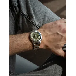 Alpina Startimer Pilot Quartz Worldtimer Edelstahl 41 mm AL-255GR4S26B