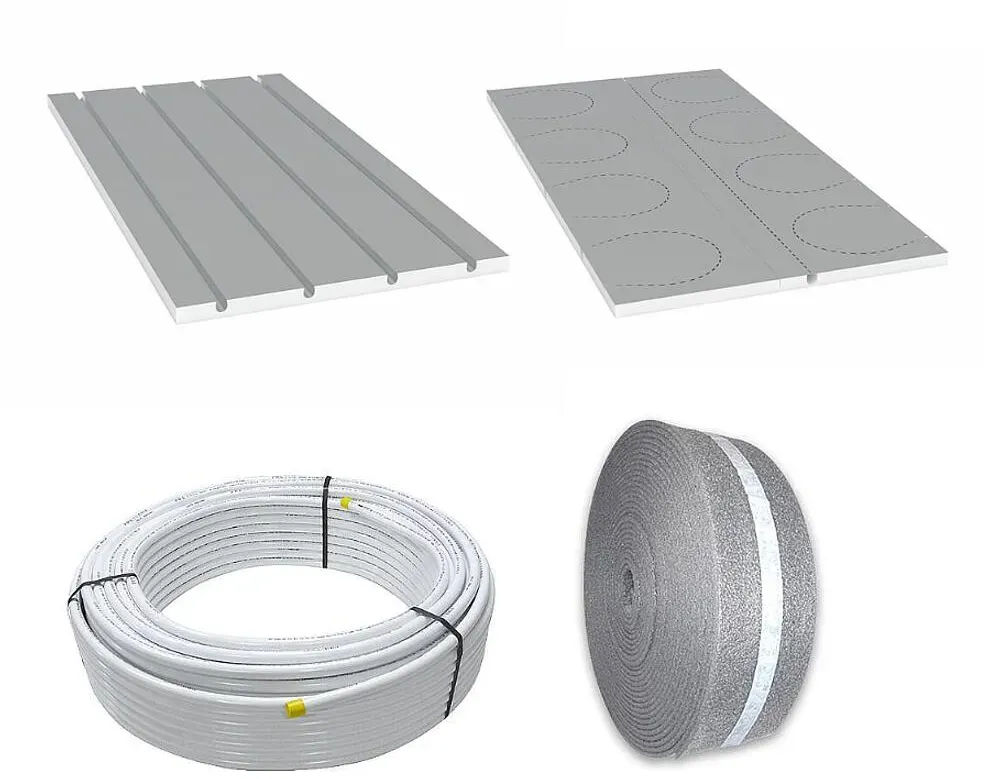 Fußbodenheizungs-Set mit 30mm EPS alukaschierter Dämmplatte (Ausführung: 7.0 m2)