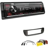 EHO Kenwood KMM-BT209 1-DIN Autoradio Bluetooth USB AUX mit Einbauset für Nissan Almera Tino 2000-2003