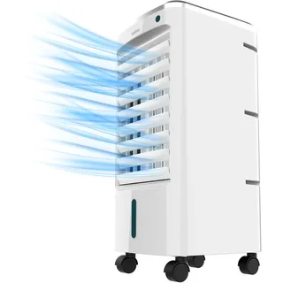Cecotec Klimaanlage Mobil EnergySilence 3500 Cool Compact. 65 Watt Leistung, 3,5 Liter Wassertank, 3 Geschwindigkeitsstufen, 70-Grad-Oszillation, 2 Kühlakkus und 360-Grad-Rollen