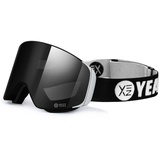 YEAZ Magnet-Ski-Snowboardbrille schwarz/silber APEX