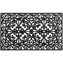 Douceur d'intérieur Douceur d ́intérieur Fussmatte, Schwarz, Kunststoff, 45x75 cm, Teppiche & Böden, Fuß & Stufenmatten, Fußmatten und Schmutzfangmatten