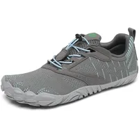 SAGUARO Barfußschuhe Herren Barfuss Schuhe Damen Barfussschuhe Outdoor Zehenschuhe Atmungsaktiv Traillaufschuhe mit Zero-Drop Solhe Französisch Grau,Gr.40 - 40 EU