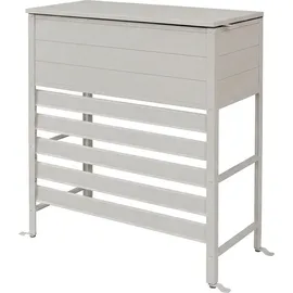 MCW Aluminium Verkleidung für Klimaanlage/Wärmetauscher P94 110x96x43cm Grau/Weiß