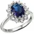 FIRETTI Fingerring Schmuck Geschenk Silber 925 Damenring Lady D Diana Royal, mit Zirkonia (synth), Glasstein blau|silberfarben 60
