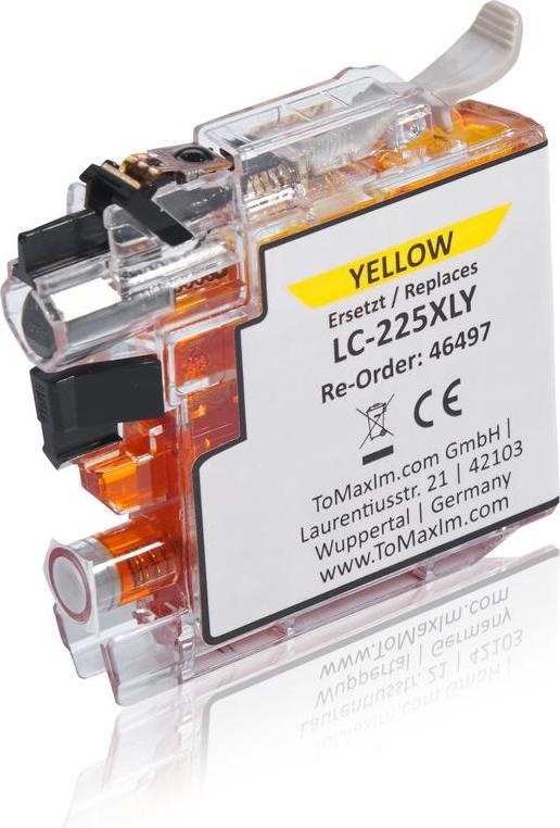 Inkadoo Druckerpatronen kompatibel zu Brother LC-225XLY Tintenpatrone, gelb Gelb (Y), Druckerpatrone