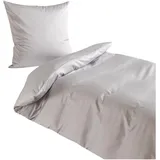 Traumschlaf Pure Mako-Satin 135 x 200 cm + 80 x 80 cm silber