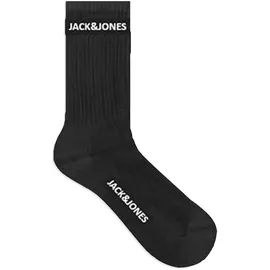 JACK & JONES JACK - JACBASIC LOGO TENNISSOCK, Baumwollmischung, Logo, Schwarz 33-37