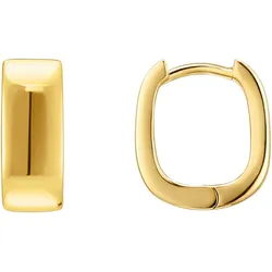 Paar Creolen THOMAS SABO "Schmuck Silber 925 Ohrringe mit eckiger Form, CR743", gold (gelbgoldfarben), Ohrringe, Damen, Silber 925 (Sterlingsilber)