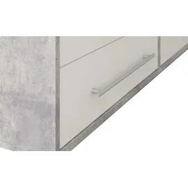 Sconto Kleiderschrank Morley 206 x 200 x 53 cm Grau