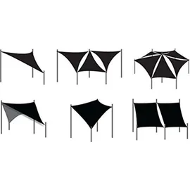 Woltu Sonnensegel Rechteck 5x7m Grau wasserabweisend Sonnenschutz Polyester Windschutz mit UV Schutz für Garten Terrasse Camping