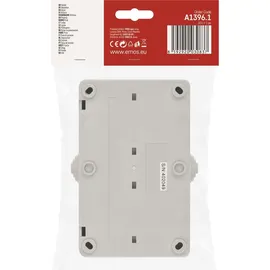 EMOS 2-fach Schutzkontakt-Steckdose mit Klappdeckeln, Aufputz zur Wandmontage, für Feuchtraum und Außenbereich geeignet, 250 V~/16 A max., Schutzklasse IP44/IP54, Schuko, Kunststoff
