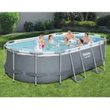 BESTWAY Power Steel Aufstellpool Oval 427x250x100 cm