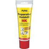 Pufas Spachtelmasse 008202000, Reparatur Holzkitt, hellbraun, für Holz, Innen- und Außenbereich, 400g