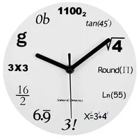 Timelike Mathematik Wanduhr - Kreative Runde Moderne Design für Klassenzimmer, Büro, Haus Dekoration - Lehrer Studenten Geschenk
