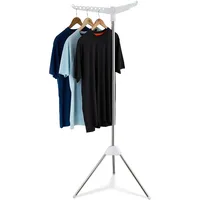 Relaxdays Wäscheständer Kleiderbügel, klappbar, 27 Bügel, 3 drehbare Arme,