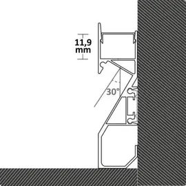 ISOLED LED Sockelleistenprofil HIDE BOTTOM Aluminium 200 cm 1 Stück Weiß