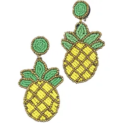 Paar Ohrclips "Ananas", Damen, Gr. Glas, gelb, COLLEZIONE ALESSANDRO, Ohrringe