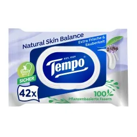 Tempo Natural Skin Balance feuchte Toilettentücher 16 x 42 St.