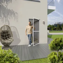 Trendline Insektenschutz-Tür 100 x 210 cm Schwarz/Weiß