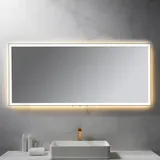 neoro n50 Metal Touch Lichtspiegel B: 160 cm, mit umlaufender Beleuchtung, direkt + indirekt, BN0043MI,