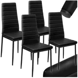 Tectake Esszimmerstuhl Thomas Kunstleder schwarz 4er Set
