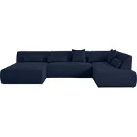 Lisa Design Onyx - wohnlandschaft modularen rechten Winkel - 7 Sitzplätze - aus 3D-Mesh-Gewebe , Blau - Blau
