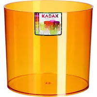 Kadax Blumentopf aus Kunststoff, Topf, rund, transparent, 14 cm,