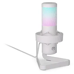ENDORFY AXIS Streaming Onyx White, weißes Mikrofon, Kopfhöreranschluss, RGB