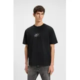 Boss T-Shirt BOSS ORANGE "Te voyage", Jungen, Gr. M, schwarz (schwarz001), Single Jersey, Obermaterial: 100% Baumwolle, unifarben, regular fit hüftlang, Rundhals, Shirts T-Shirt, mit coolem Logo-Druck