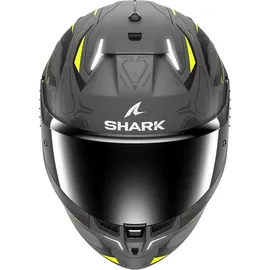 Shark Skwal i3 Linik Integralhelm - Matt Grau/Gelb/Dunkelgrau / XL