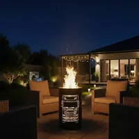 Tiko-Metalldesign Feuertonne / Feuerkorb mit Motiv " SCANIA - Truck "