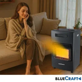 Bluecraft - 3 in 1 Infrarot Gas Heizofen 4,2 kW inkl. Anschlusszubehör und 11 k...