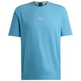 Boss T-Shirt mit Label-Detail Modell 'TCHUP', Ocean, XXL