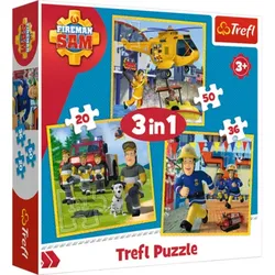 TREFL 34844 3-in-1-Puzzle - Feuerwehrmann Sam