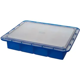LURCH Eiswürfelform 12 Eiswürfel mit Deckel blau