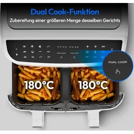 Medion P20 XXL Heißluftfritteuse 8,7 l 2.600 Watt weiß