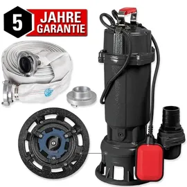 WALTER WERKZEUGE Tauchpumpe WZ8346 1100 W 15 m Förderhöhe 21.000 l/h inkl. 20 m Schlauch