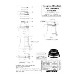 FSA Steuersatz Orbit C 40 ACB Schwarz