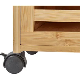 Beliani Shawnee Badezimmerschrank 32 x 90 x 30 cm Braun/Bronze