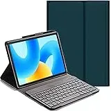 YHFZR Tastatur Hülle für Samsung Galaxy Tab S6 Lite, (QWERTY Layout), Ultradünn Flip Entfernbar Drahtloser Keyboardständer Ledertasche für Samsung Galaxy Tab S6 Lite 10,4'' P620/P625 2024, Grün