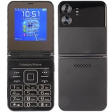 2G-Klapptelefon, 2,6-Zoll-Klapphandy für Senioren, Seniorenhandy mit Großen Tasten, Großen Ziffern, Lautem Ton und LED-Taschenlampe, Schnellwahltaste mit Einer Taste, 4 (Schwarz)