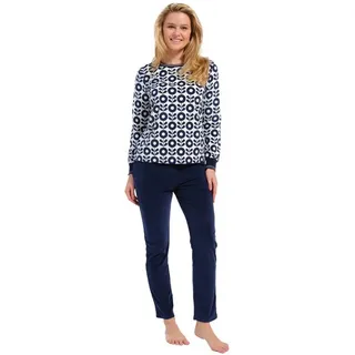 Pastunette Hausanzug Damen Nikki Hausanzug (2 tlg) Modisches Design blau 46